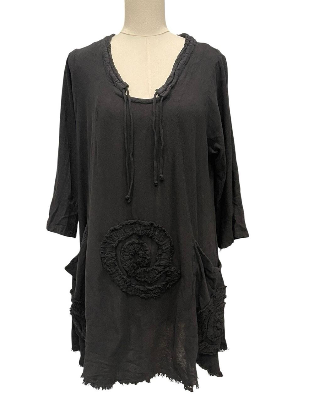 Oh My Gauze! Gray Tunic Tops